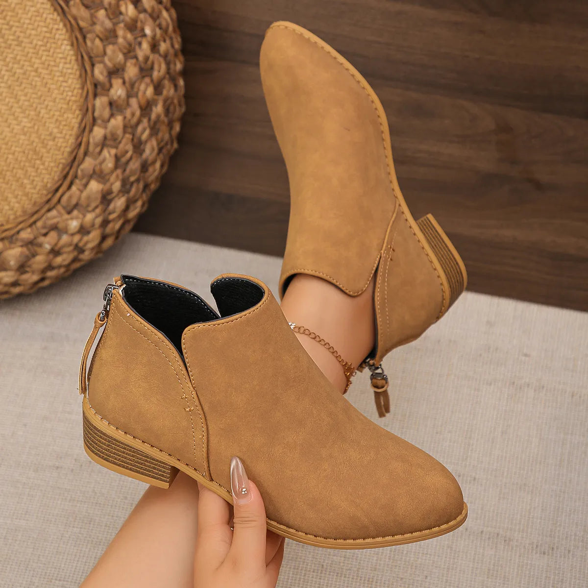 Sage Venturi — Classic Block Heel Ankle Boots, alternate view 15