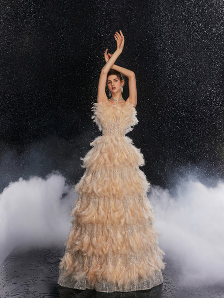 Golden Feather Luxe Gown