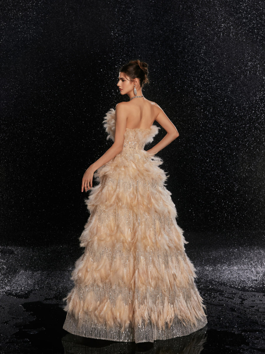 Golden Feather Luxe Gown