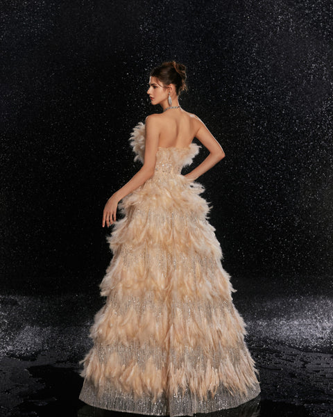 Golden Feather Luxe Gown