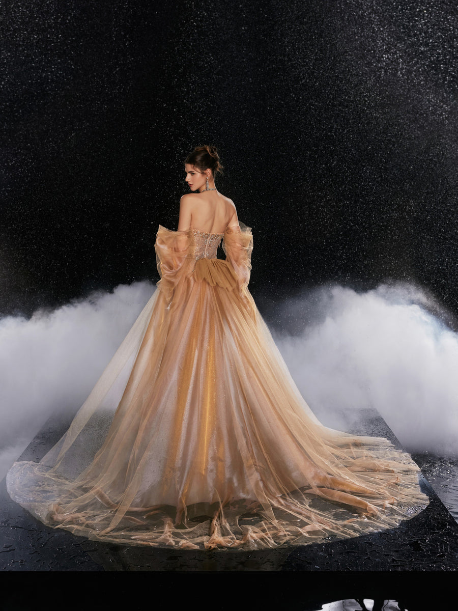 Golden Halo Ensemble Gown
