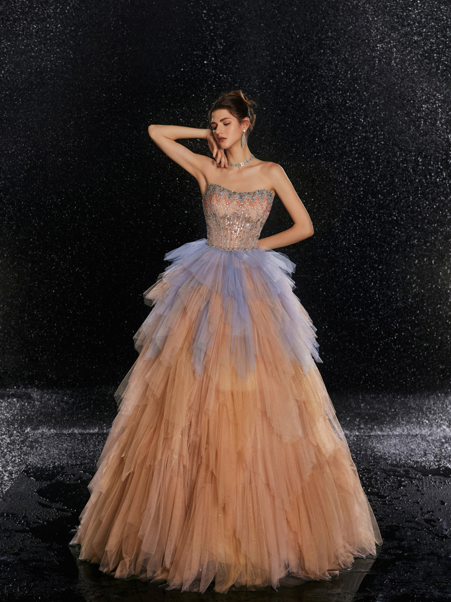 Peach Blossom Grandeur Gown