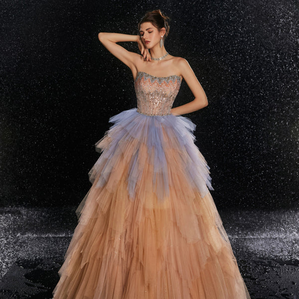 Peach Blossom Grandeur Gown