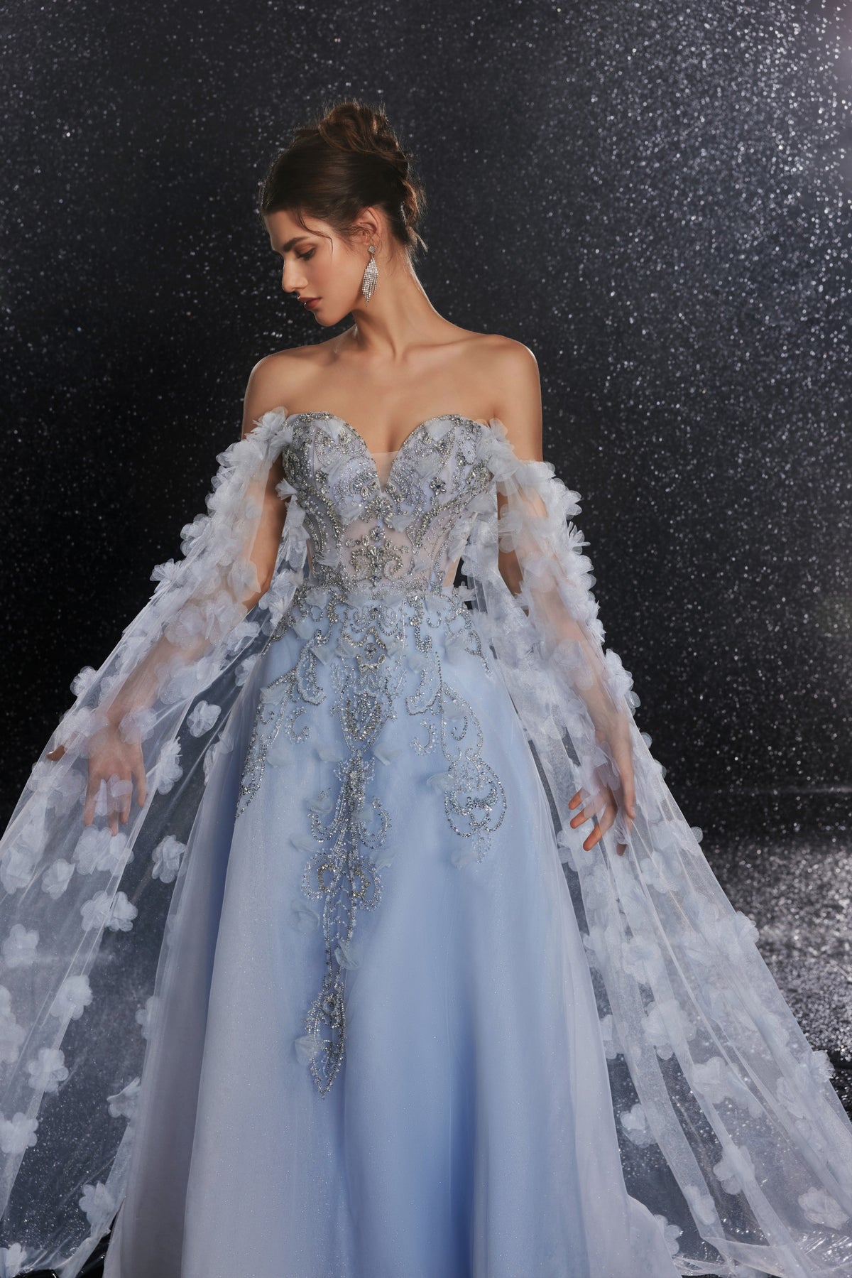 Elara Fontaine — Blue Women's Occasion Dress, alternate view 3