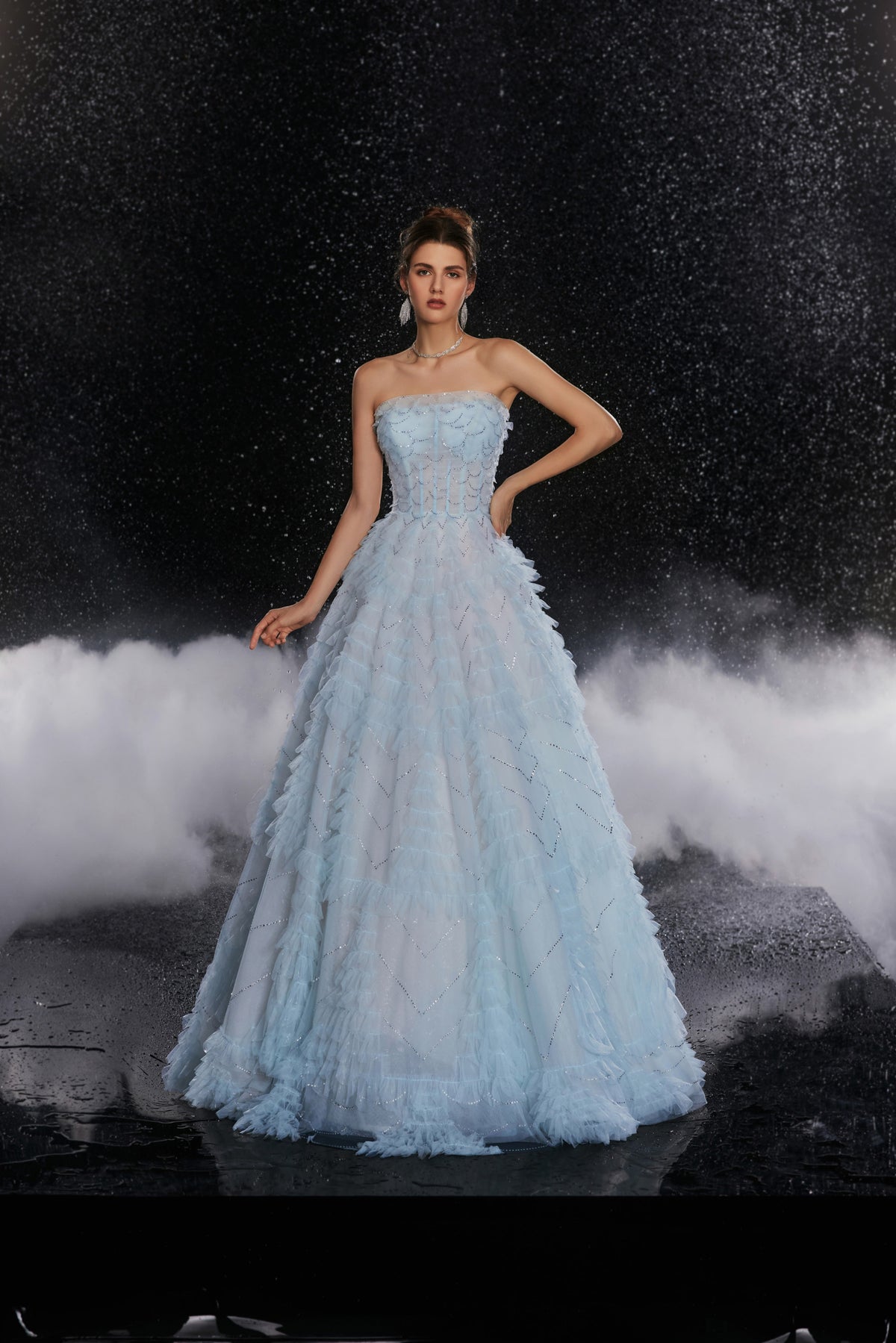 Gaia Fontaine — Blue Women's Occasion Dress