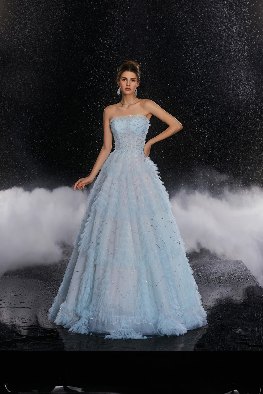 Gaia Fontaine — Blue Women's Occasion Dress