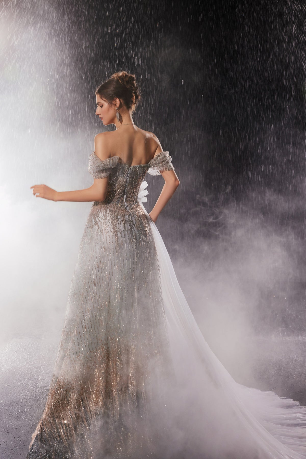 Adeline Fontaine — Champagne Stardust Gown, alternate view 2