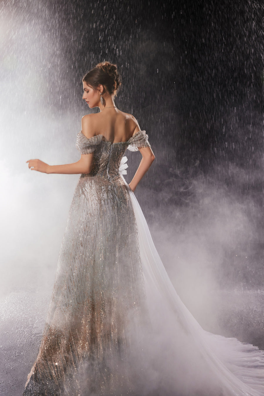 Adeline Fontaine — Champagne Stardust Gown, alternate view 2