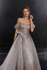 Adeline Fontaine — Champagne Stardust Gown, alternate view 3
