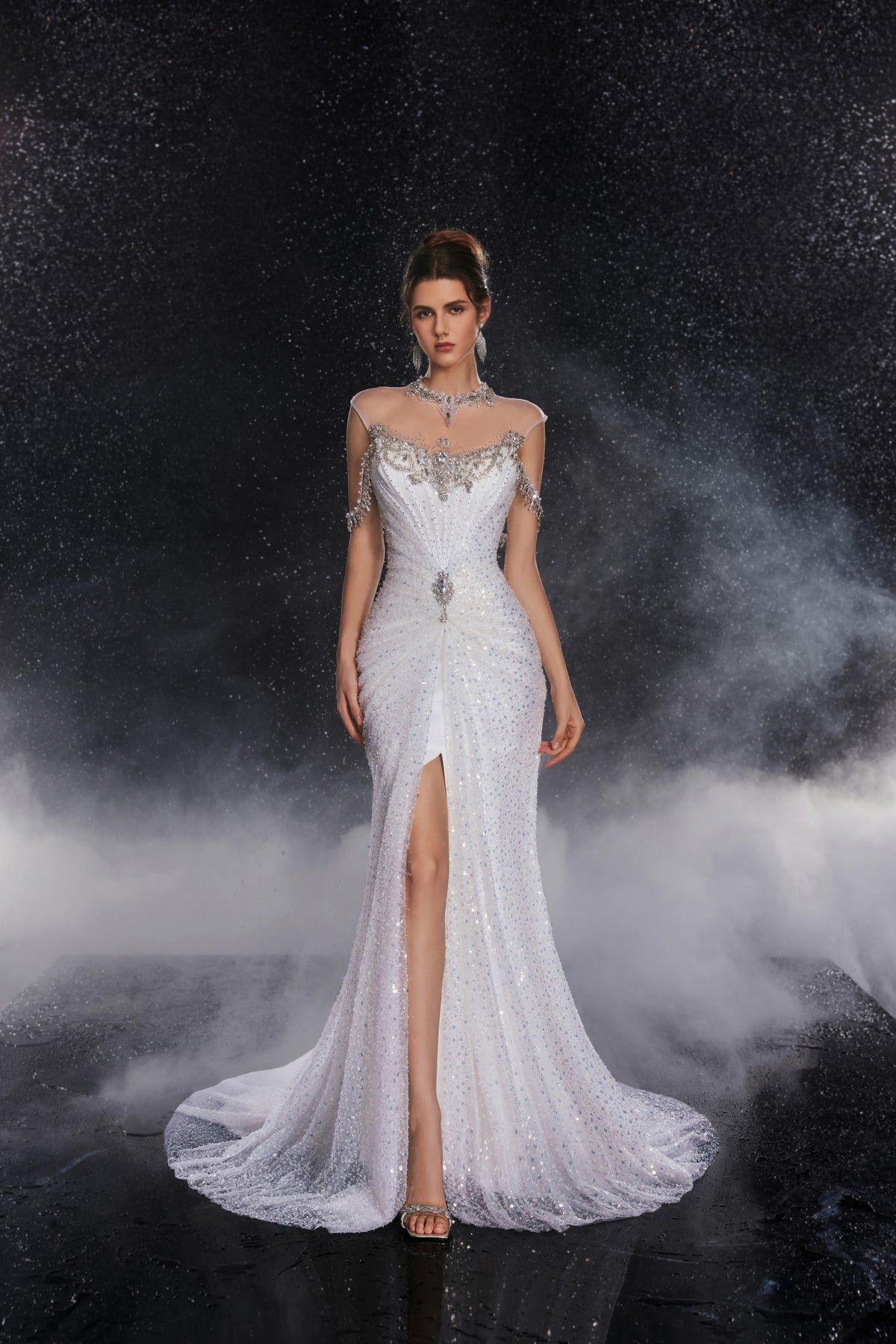 Daphne Fontaine — Silver Gold Siren Splendor Gown