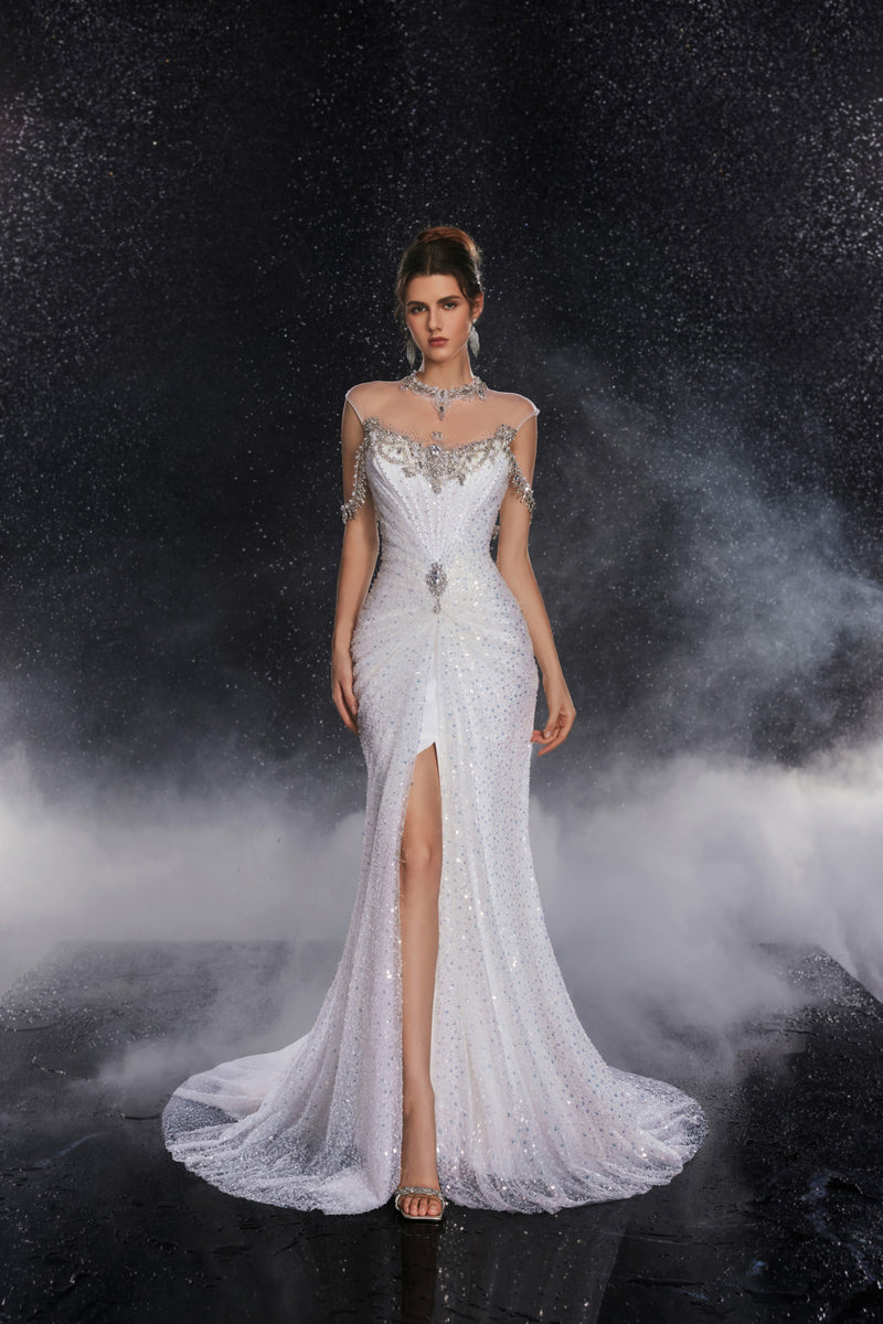 Daphne Fontaine — Silver Gold Siren Splendor Gown