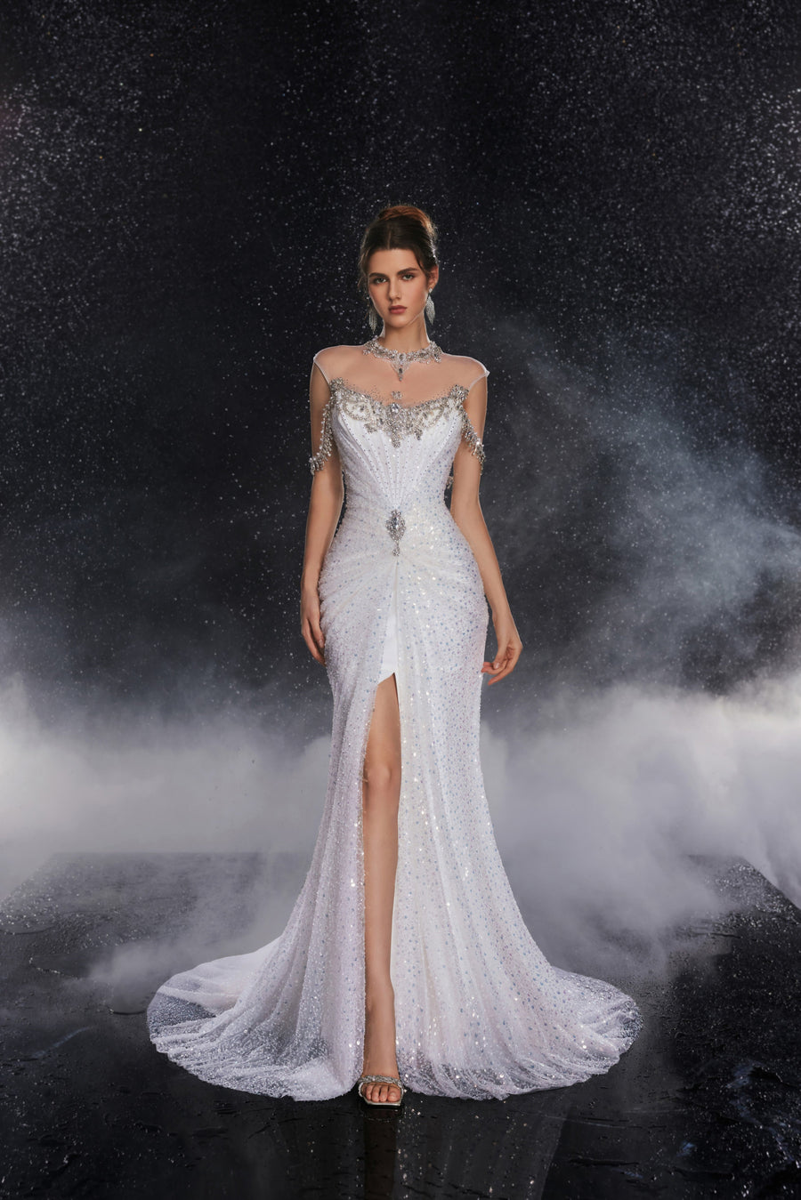 Daphne Fontaine — Silver Gold Siren Splendor Gown