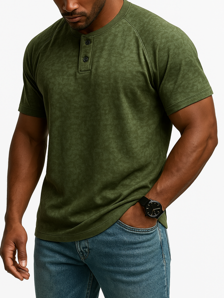 Men's Full Size Round Neck Short Sleeve T-Shirt Plus Size - Opulent Empire