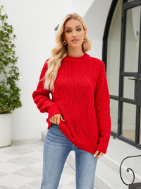 Jules Valmont — Round Neck Dropped Shoulder Sweater