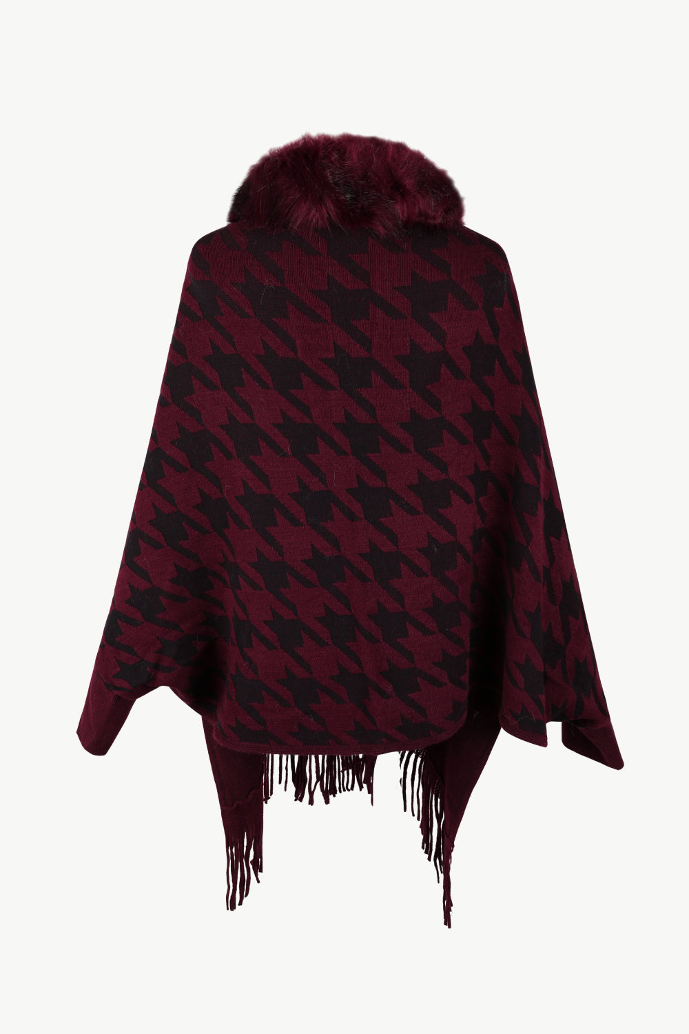Jules Versailles — Houndstooth Fringe Hem Poncho, alternate view 19
