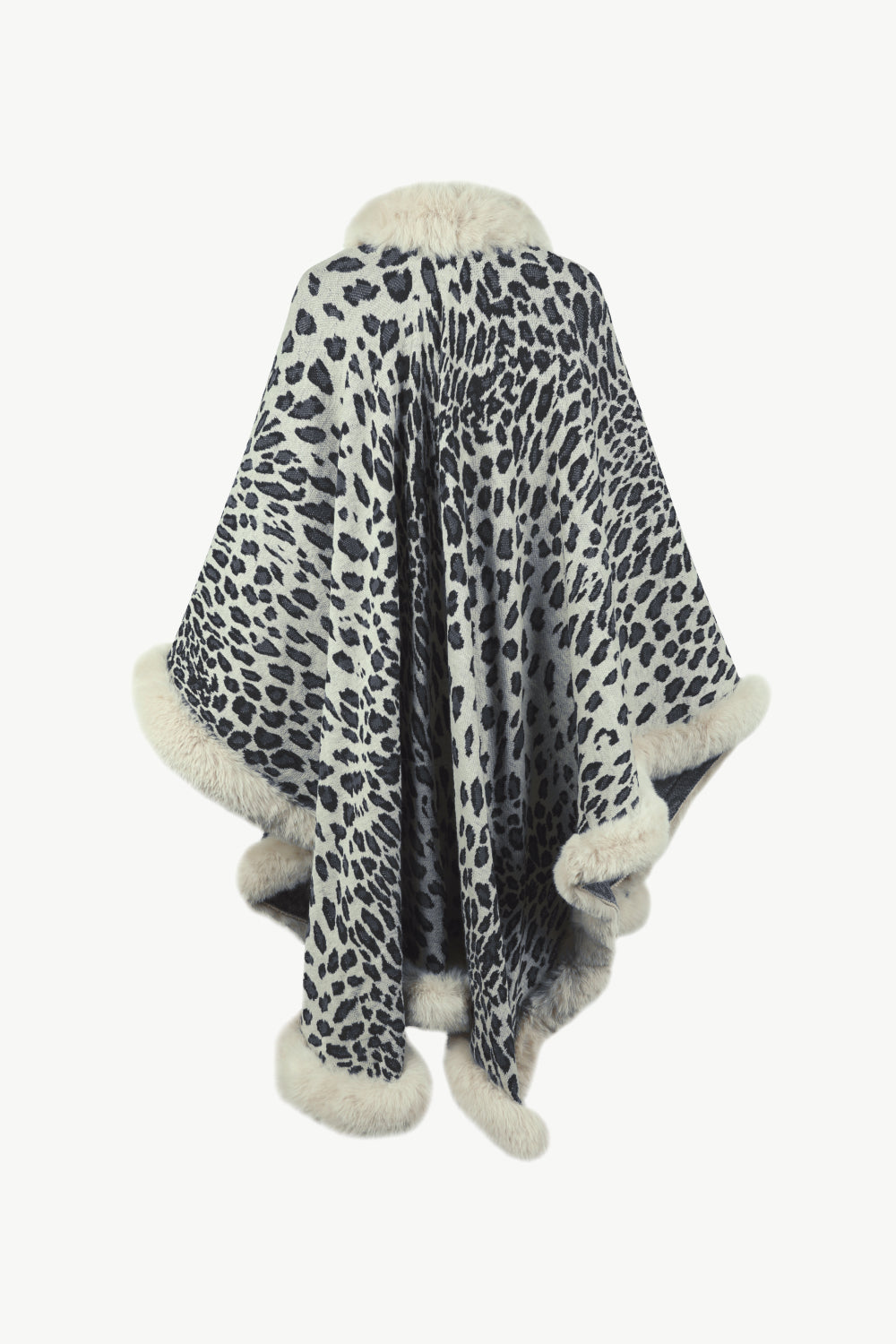 Sage Versailles — Leopard Open Front Poncho, alternate view 10