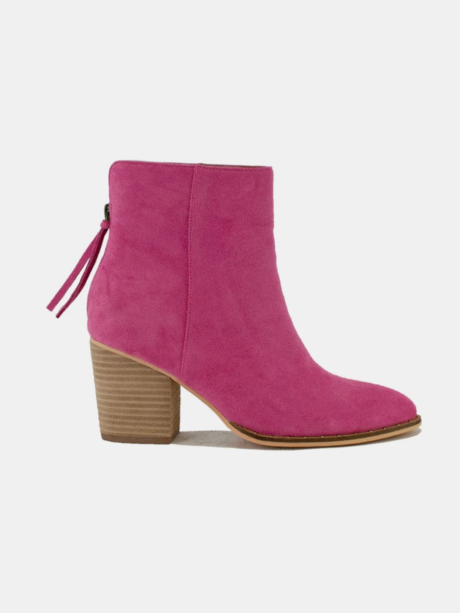 Beast Fashion Suede Point Toe Ankle Booties - Opulent Empire