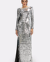 Bowknot Pearl Sequined Maxi Dress