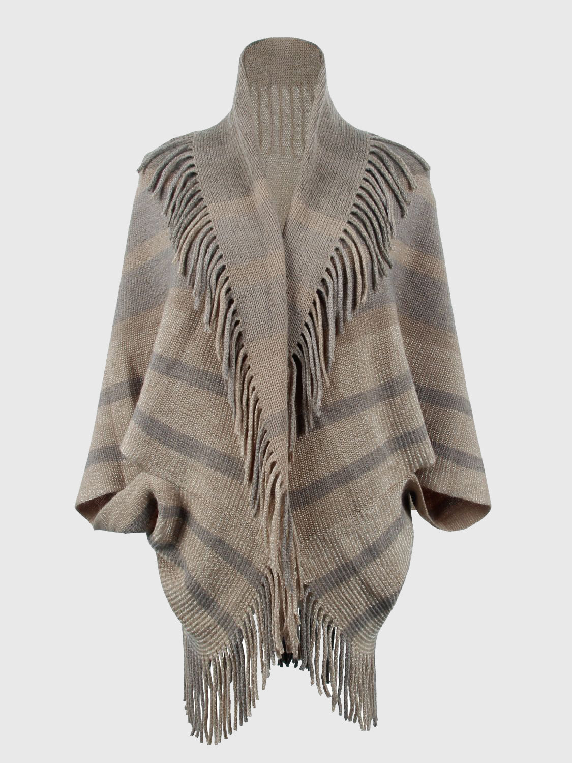 Vale Versailles — Fringe Detail Open Front Poncho, alternate view 10