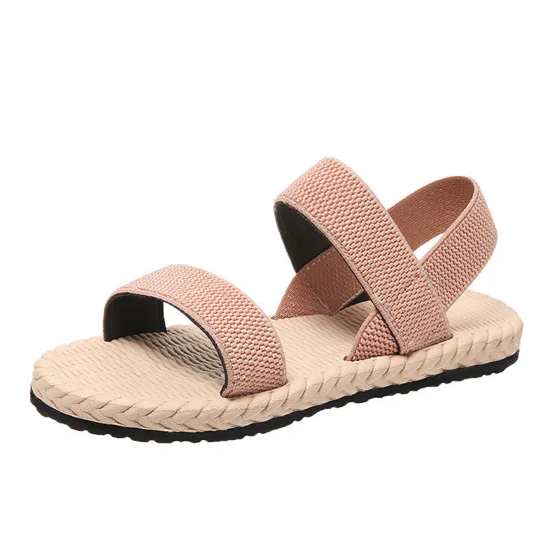 Indigo Saint-Clair — Open Toe Flat Sandals Fashion Footwear, alternate view 3