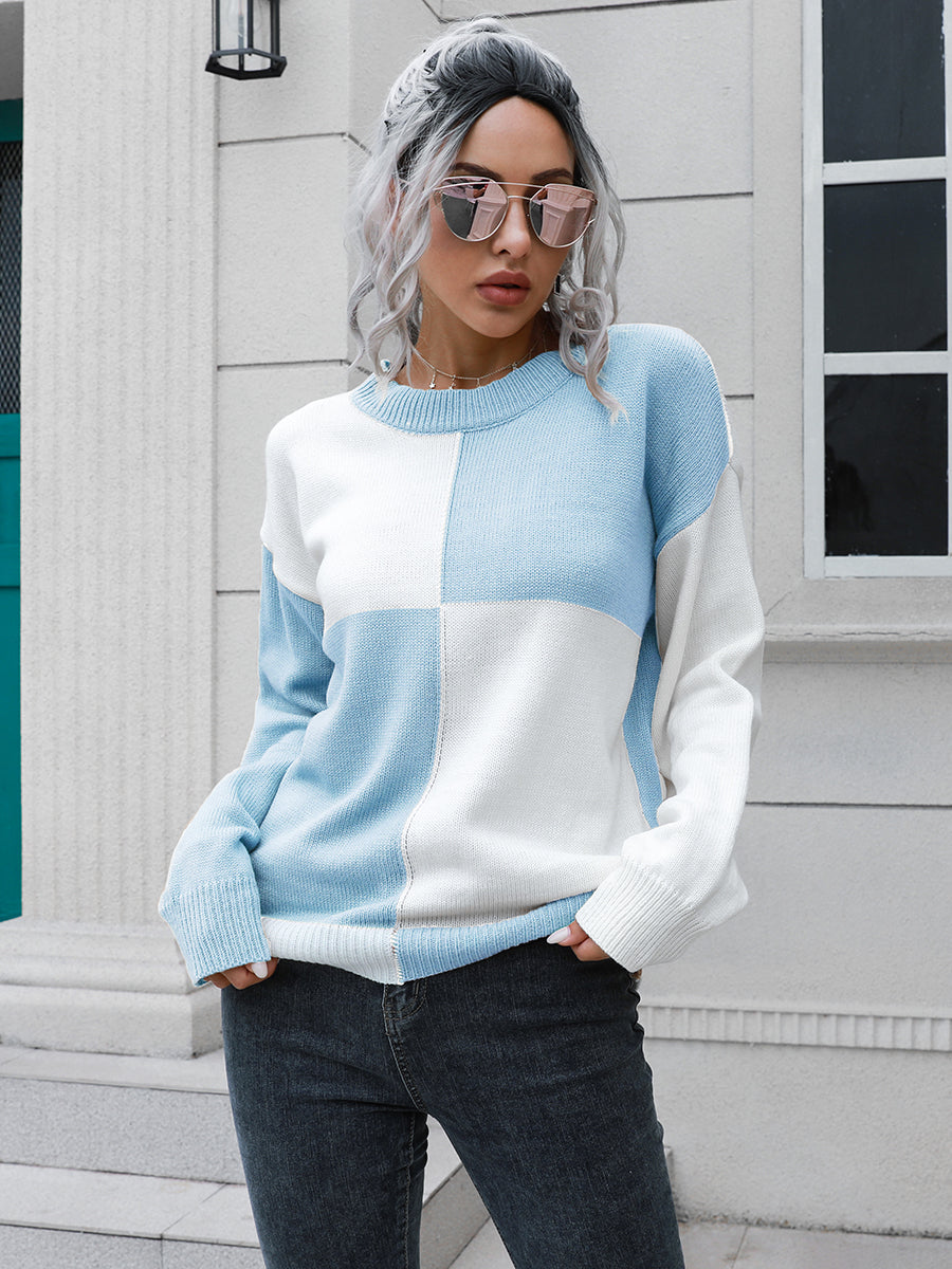Gray Fontaine — Contrast Drop Shoulder Sweater, alternate view 8