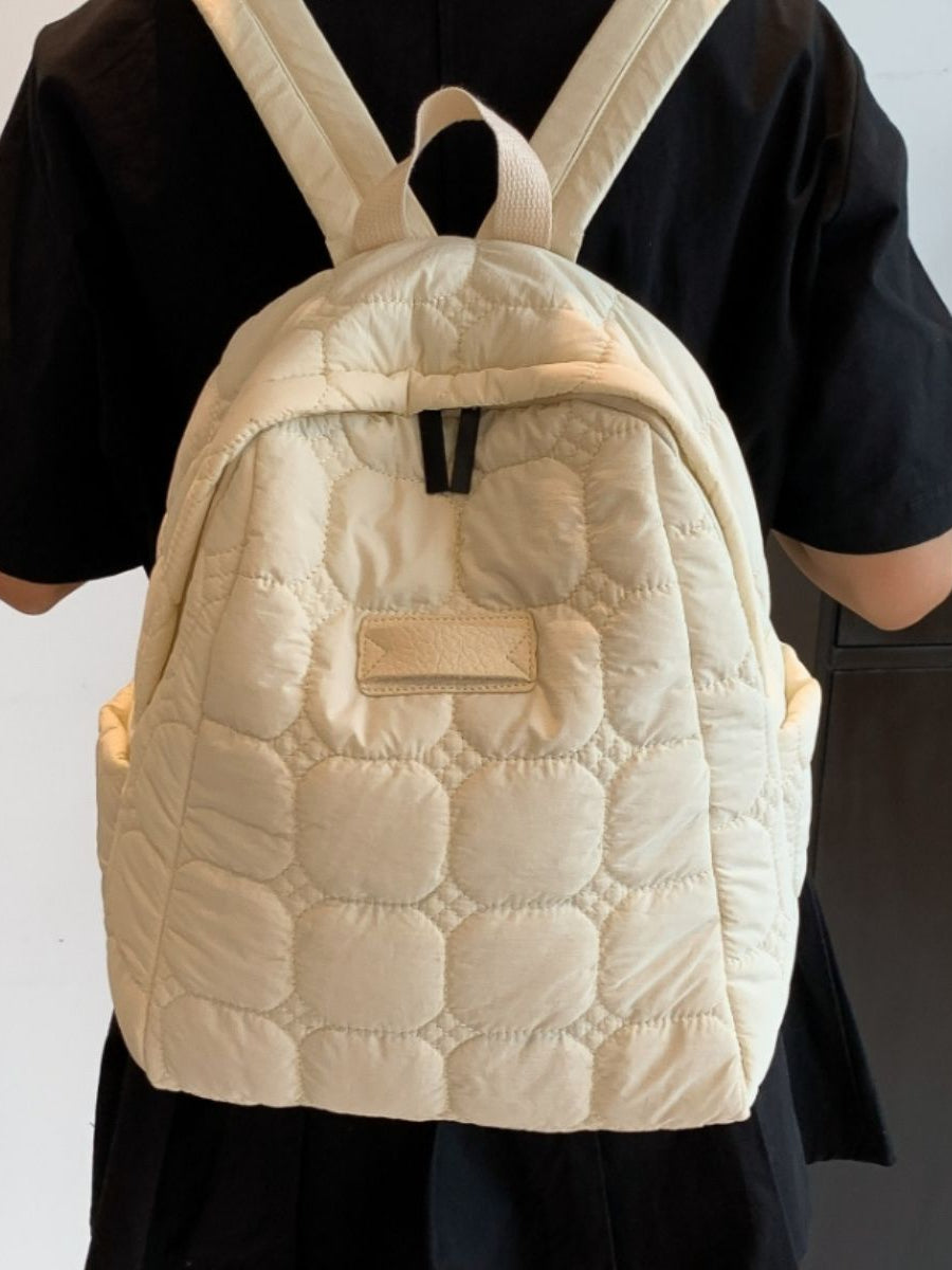 Quilted Polyester Backpack Bag