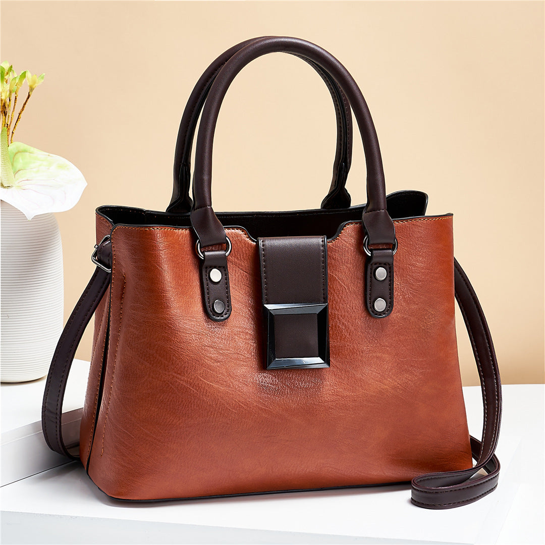 Emmeline Montclair — Women Shoulder Bag Big Buckle Handbags Work Daily Office Crossbody Bags, alternate view 6