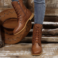 Zephyr Rosetti — Round Toe Block Heels Boots Fashion Footwear, alternate view 6