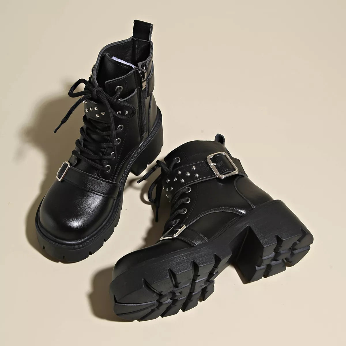 Ellis Marino — Round Toe Block Heels Boots Fashion Footwear, alternate view 2
