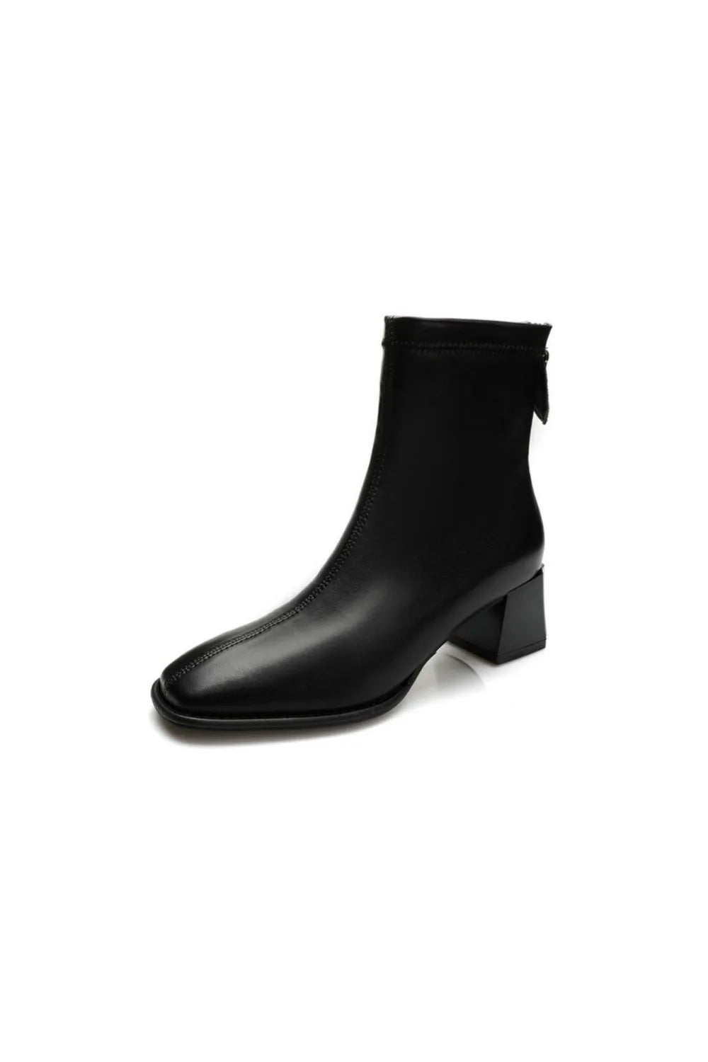 Darcy Sorrento — Round Toe Block Heels Boots Fashion Footwear, alternate view 5