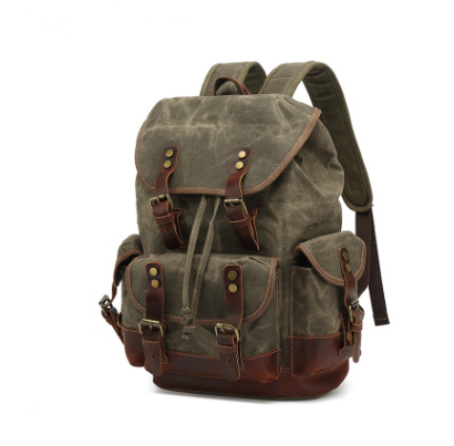 Wear-resistant canvas backpack