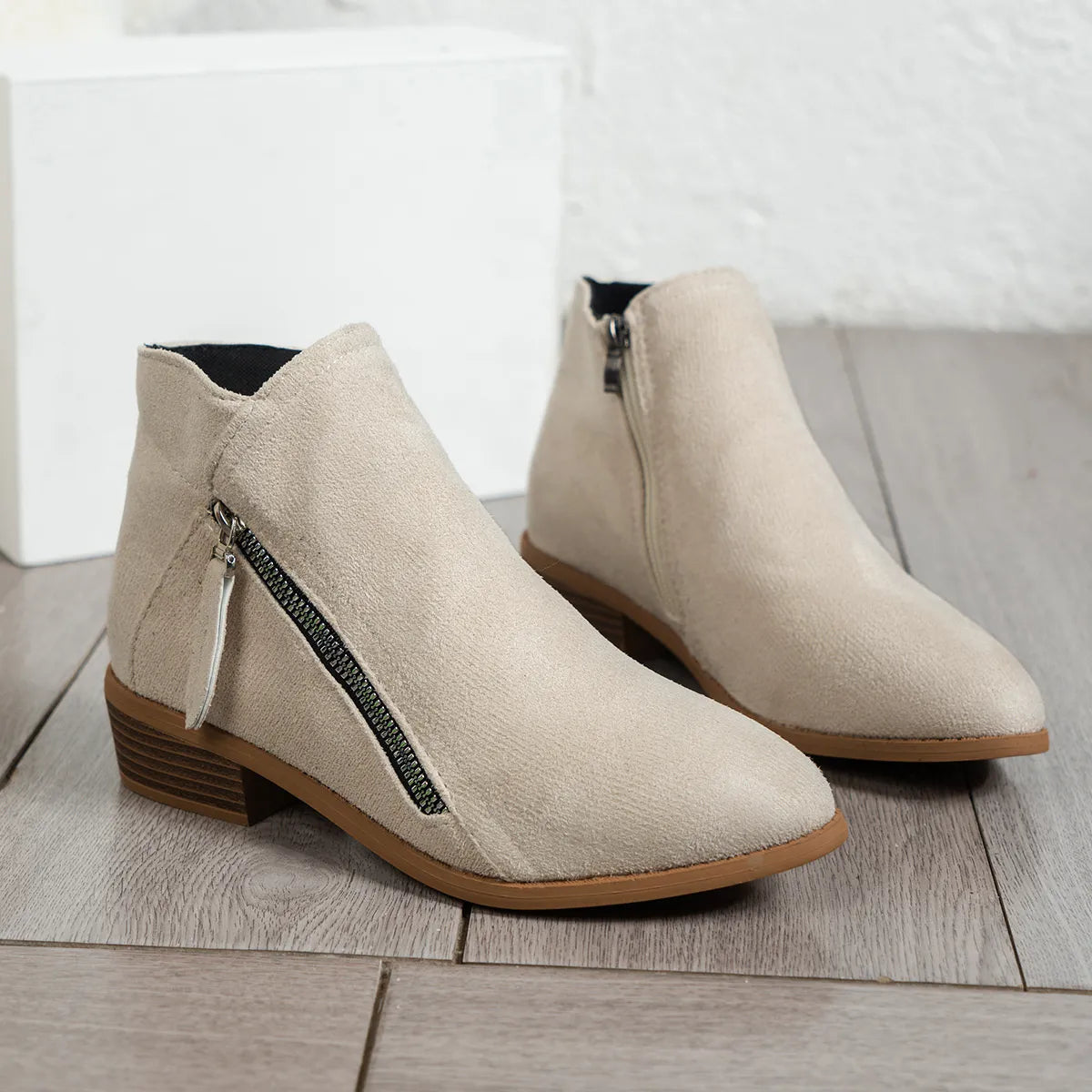 Bellamy Bellini — Side Zip Ankle Boots with Block Heel, alternate view 13
