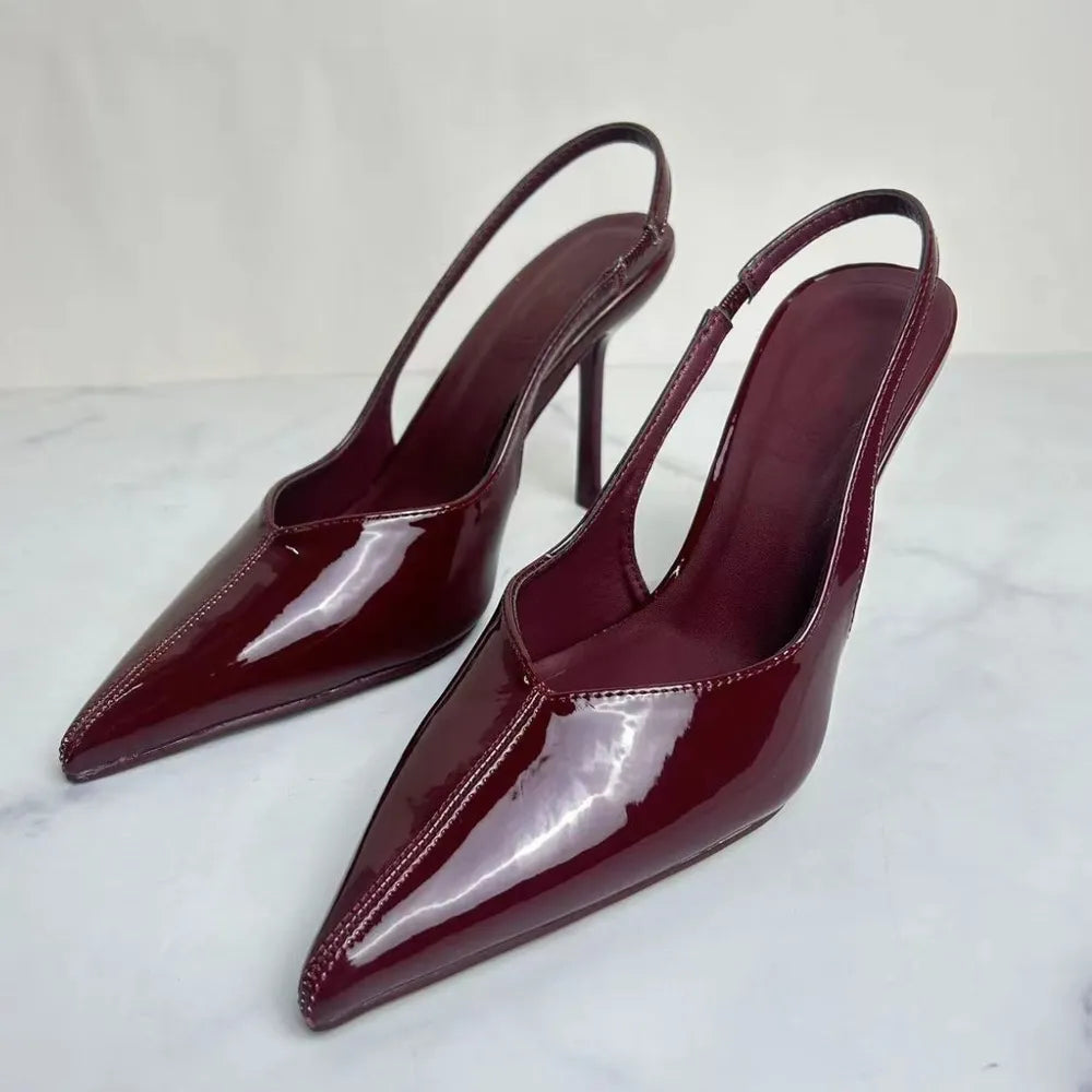 Bellamy Marino — Slingback Point Toe Stiletto Pumps Fashion Footwear, alternate view 3