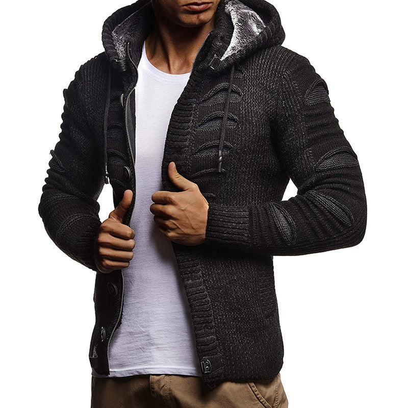 Ashton™ | Sweater - Men's Hooded Knitted Cardigan Jacket