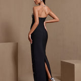Nocturne Bellamy — Sparkly Rhinestone Strapless Bandage Dress, alternate view 3