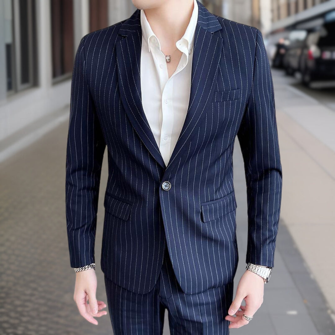 Willem™ — High-Quality Striped Suit 2-Piece Set, alternate view 3