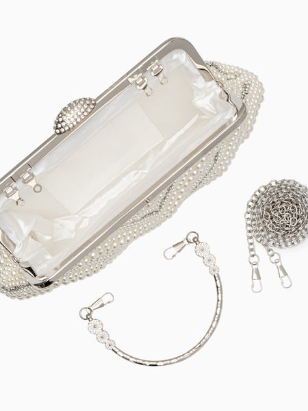 Pristine Pearl Clutch Bag - Opulent Empire