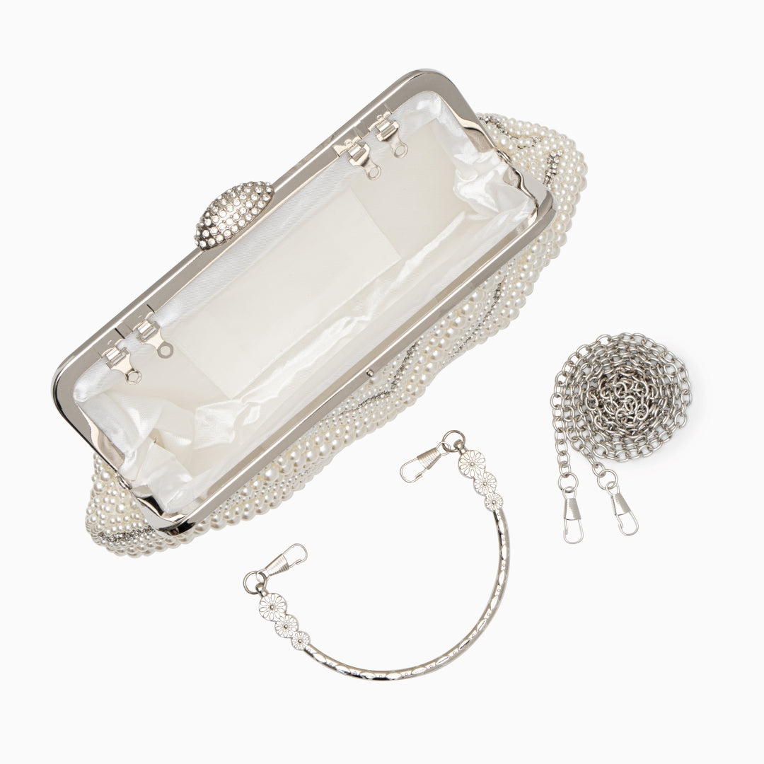 Eliska — Pristine Pearl Clutch Bag, alternate view 5