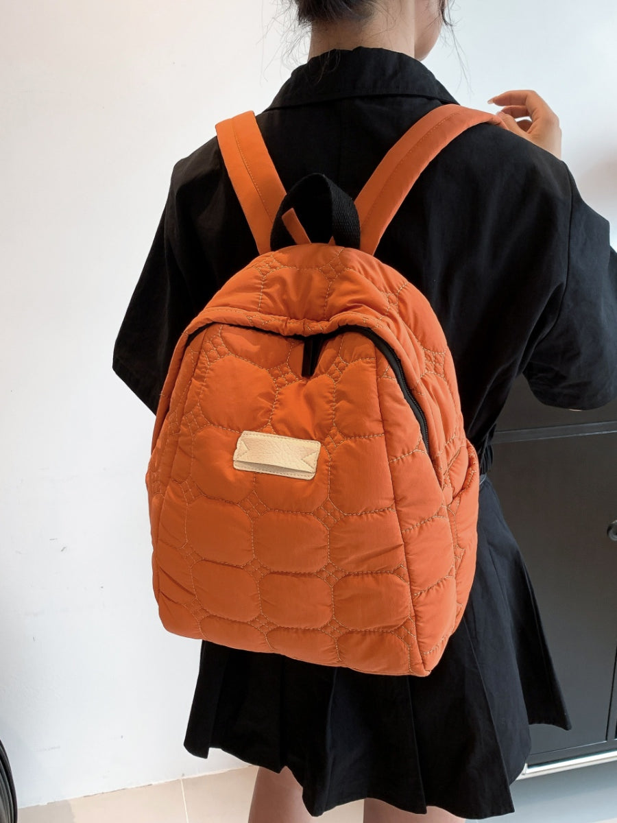 Quilted Polyester Backpack Bag