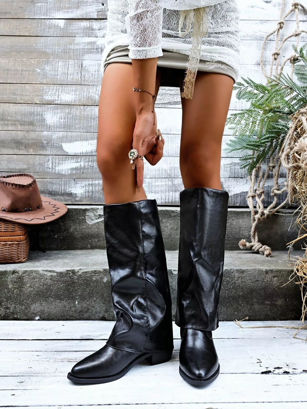 Darcy Saint-Clair — Point Toe Block Heels Boots Fashion Footwear, alternate view 8