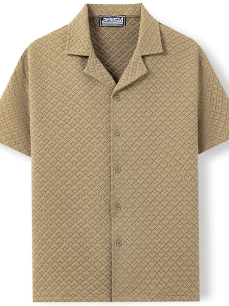 Men's Plus Size Button Down Short Sleeve Shirt - Opulent Empire