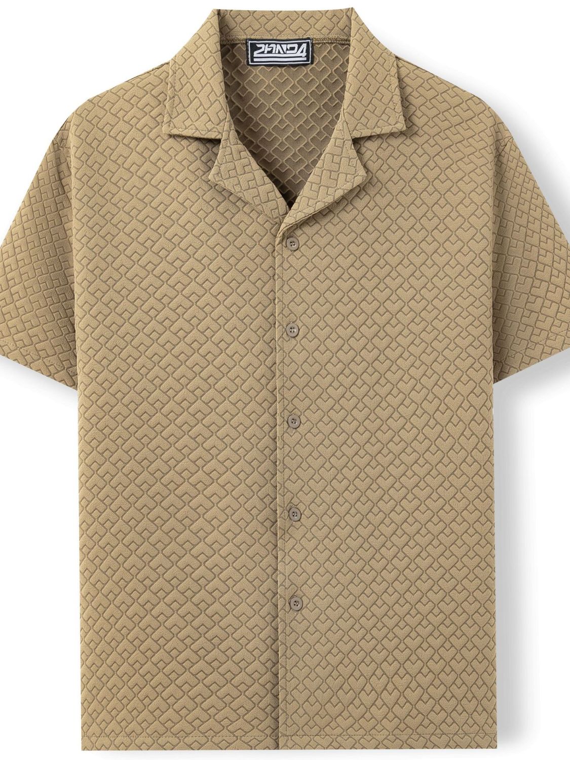 Cassian — Men's Plus Size Button Down Short Sleeve Shirt, alternate view 3