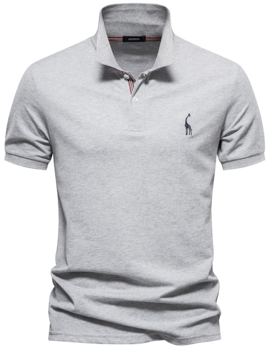 Vincenzo — Men's Giraffe Embroidered Short Sleeve Polo Men's Tailored Shorts, alternate view 8