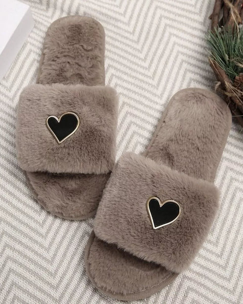 Wren Rosetti — Heart Open Toe Flats Slippers Fashion Footwear, alternate view 7