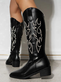 Winter Sorrento — Round Toe Block Heels Boots Fashion Footwear