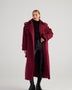 Nora Burgundy Cashmere Blend Maxi Coat