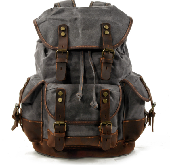 Wear-resistant canvas backpack