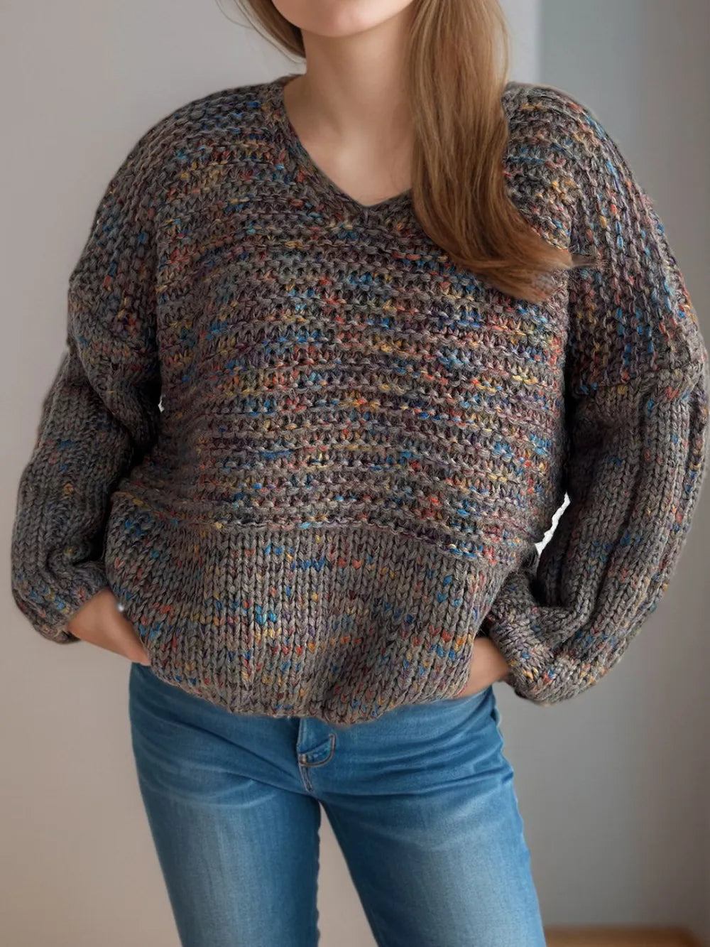 Ocean Rivière — Dropped Shoulder Long Sleeve Sweater, alternate view 11