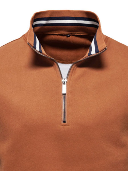 Men's Color Block Long Sleeve Polo - Opulent Empire