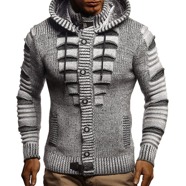 Ashton™ | Sweater - Men's Hooded Knitted Cardigan Jacket